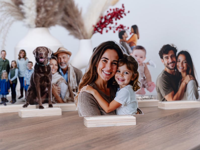Custom Photo Statuette, Gifts for Dad, Photo Gifts, Anniversary Gift for Him, Her, Acrylic Photo Cutouts, Photo Sculptures, Portrait Gift