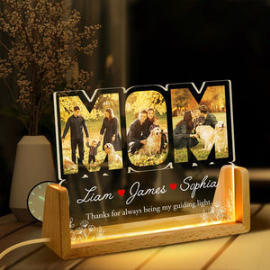 Personalized Photo Night Light Plaque, Gifts for Dad, Mom, Father's Day Gifts, Custom Acrylic, Name Light, Gifts from Daughter,Best Dad Ever