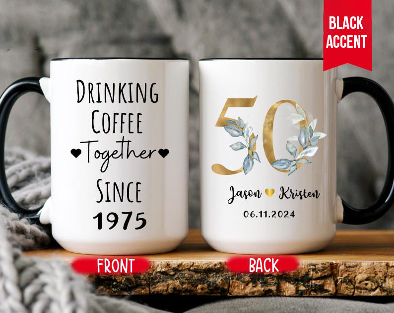 50th Anniversary Mug, Custom 50th Anniversary Gift, 50th Anniversary Gift For Parents, 50th Anniversary Cup Personalized