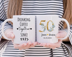 50th Anniversary Mug, Custom 50th Anniversary Gift, 50th Anniversary Gift For Parents, 50th Anniversary Cup Personalized
