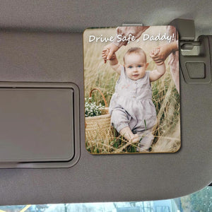 Custom Photo Car Visor Clip, Husband Gifts, Personalized Father's Day Gift, Drive Safe Daddy Gift, New Dad Gift, 1st Time Dad Gift from Wife