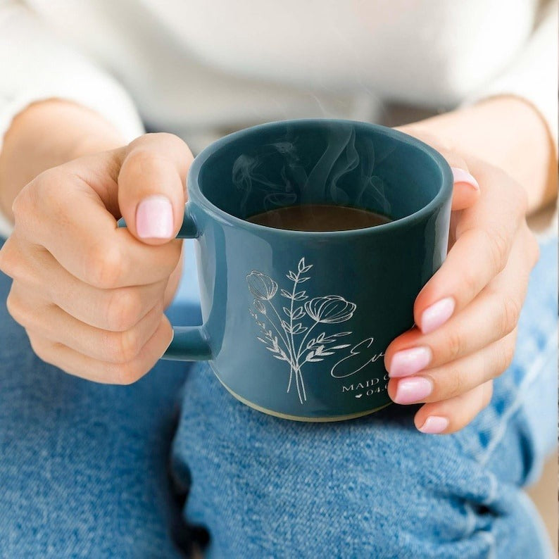 Bridal Party Engraved Mug, Maid of Honor Proposal Gift, Wedding Party Gift, Personalized Wedding Gifts, Sister Gifts, Bridesmaid Mug Gift