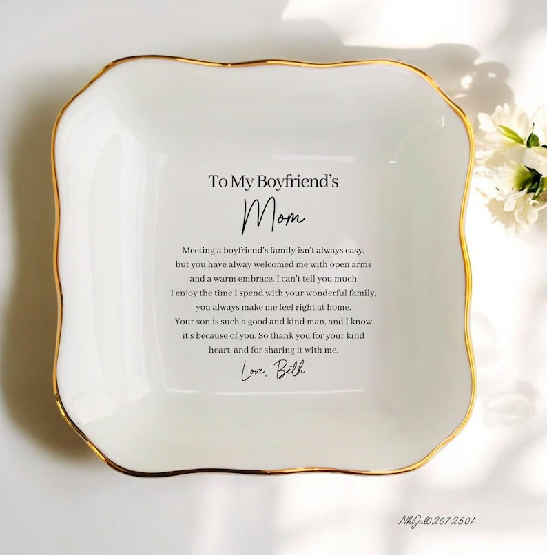 Boyfriend Mom Gift for Boyfriend's Mum Ring Dish-Birthday Gifts-Christmas Gifts For Mother-in-Law