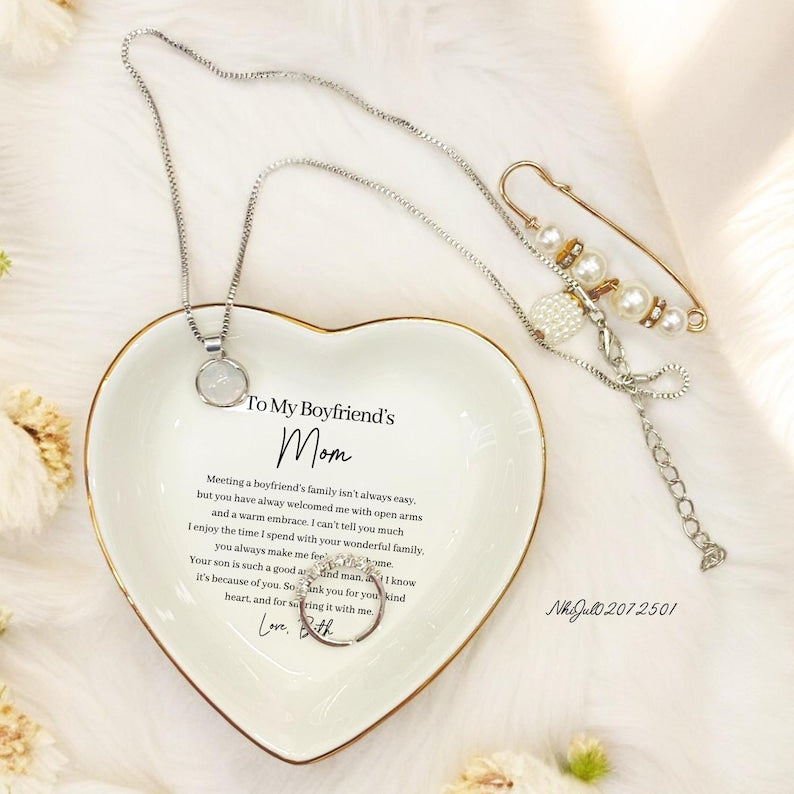 Boyfriend Mom Gift for Boyfriend's Mum Ring Dish-Birthday Gifts-Christmas Gifts For Mother-in-Law