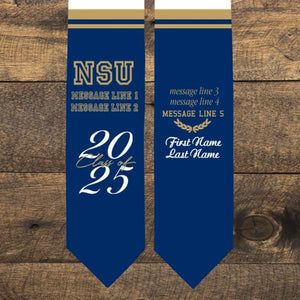 Your School Colors Personalized Stripes Graduation Stole, grad gift, gift for graduate, 2026 Stole, college graduation, class of 2026