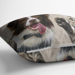 Custom Dog Photo Pillow - My House, My Rules Personalized Pet Cushion - Funny and Unique Gift for Dog Lovers - Cat Family Favorite Pillow