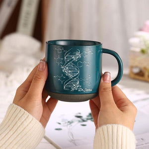 Personalized Geneticist Mug, Genetics Gift, Biology Gift, Custom DNA Pottery Mug, Science Geek Gift, Science Teacher Gift, Chemistry Gift