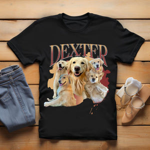 Personalised Bootleg t shirt, Personalised Dog T shirt, Viral 90s Style dog t shirt, Dog Collage t shirt, Dog Lovers tshirt