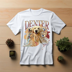 Personalised Bootleg t shirt, Personalised Dog T shirt, Viral 90s Style dog t shirt, Dog Collage t shirt, Dog Lovers tshirt