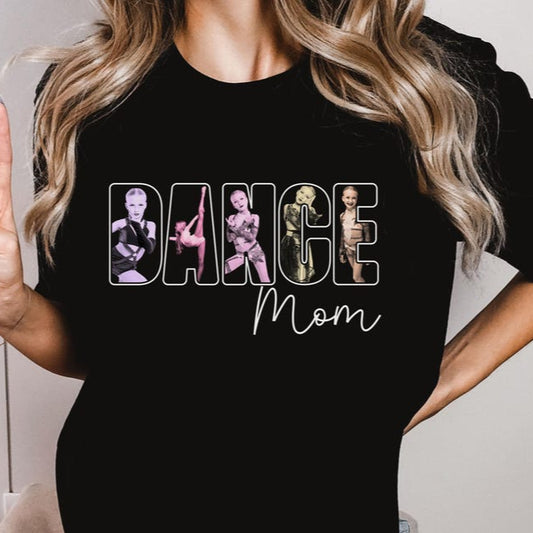 Custom Dance Mom Shirt with Photos, Personalized Dance Team Tee, Gift for Proud Dance Moms, Photo Collage Shirt, Competition Season Outfit