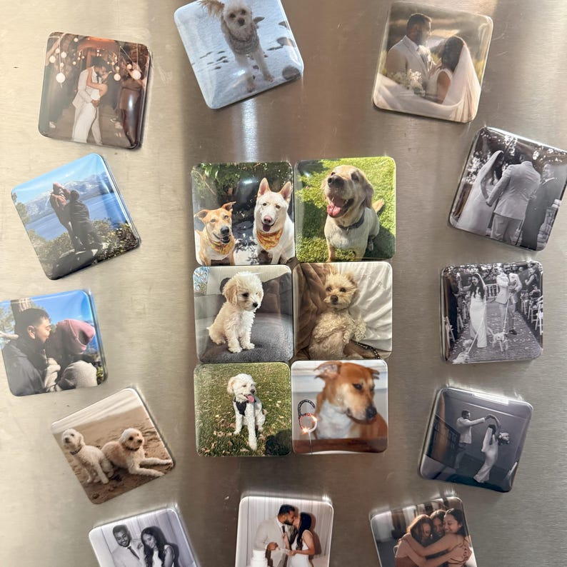 Personalized Fridge Magnets, Custom Pet Photo Gift, Dog Mom Present, Gifts for Dog Lovers, Gifts for Dog Owners, Photo Magnets, Pet Memorial