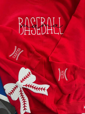 Baseball Mama Embroidered Sweatshirt | Stylish & Comfy for Game Days