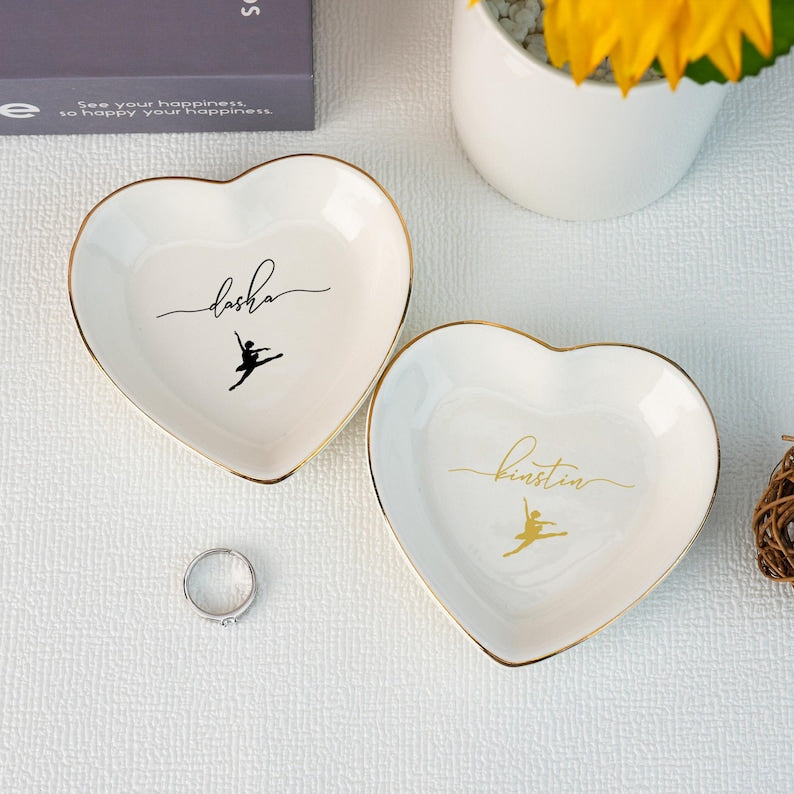 Dance Gifts Jewelry Dish,Ring Dish For Girl, Birthday Gift for her, Daughter Gifts, Senior Dance Team Gifts, Dance Sister Gifts Personalized