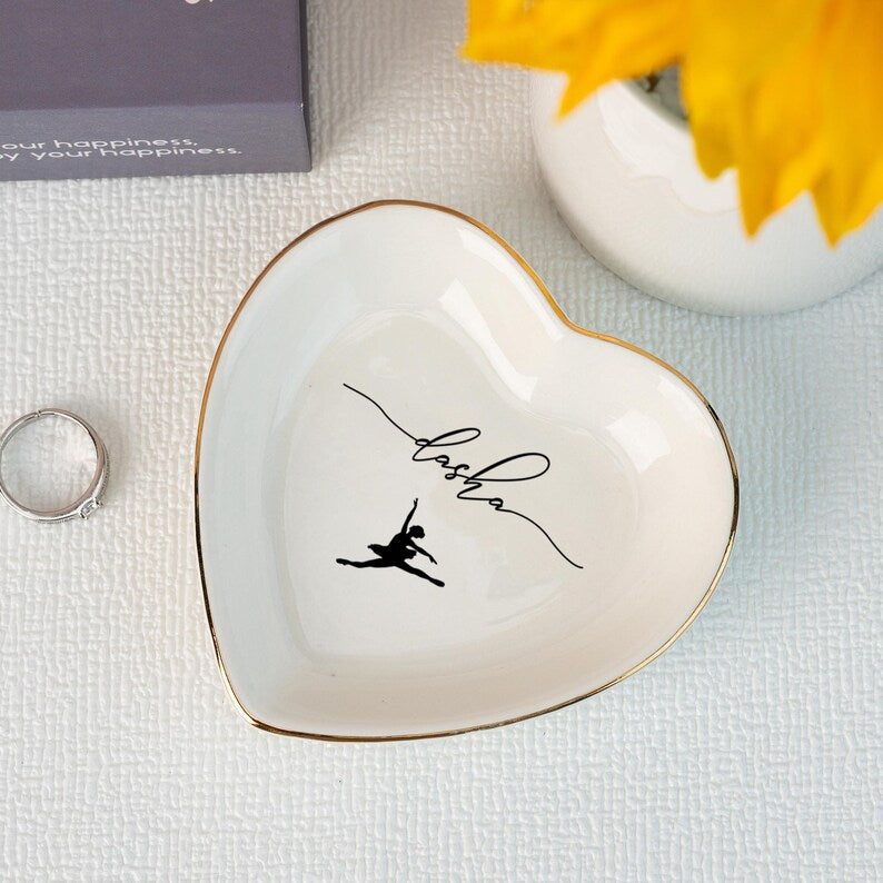 Dance Gifts Jewelry Dish,Ring Dish For Girl, Birthday Gift for her, Daughter Gifts, Senior Dance Team Gifts, Dance Sister Gifts Personalized