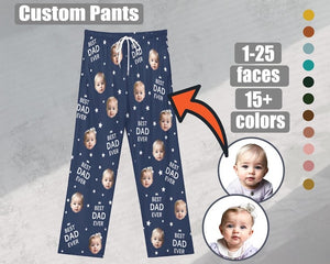 Custom Face Pajama pants,Best dad ever,Gift for dad/mom,Custom Pajamas pants,best mom ever,Birthday Day gift,Unisex pants,dog/kid face pants
