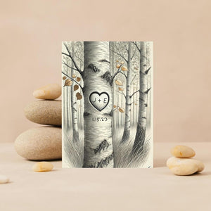 Personalized Love Tree Card - Custom Anniversary, Wedding, Valentine s Day Gift - Romantic Card for Him or Her