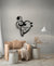 Custom Music Wall Art Metal Decor Personalized Music Notes Gift For Home, Music Notes and Heart Musician Gift for Studio , Music Room Accent