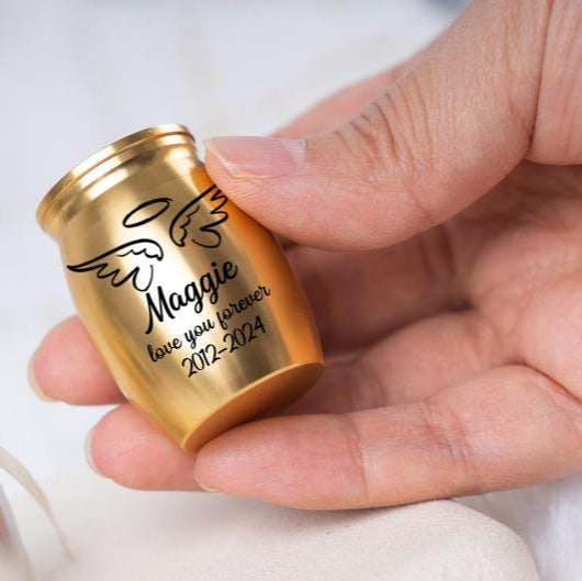 Personalized Dog Memorial Urn - Custom Dog Claw Ash Jar Keychain Paw Print Keepsake, Funeral Urn for Dogs, Pet Loss Gift