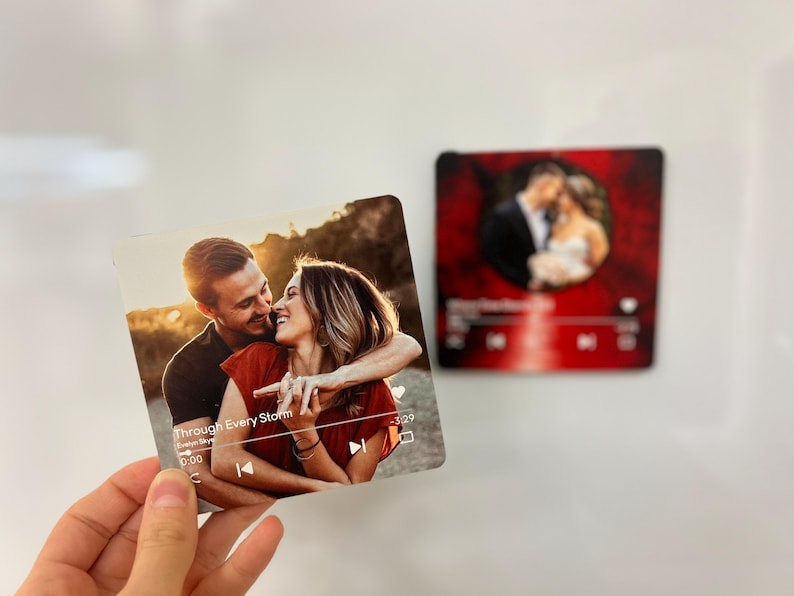 Custom Music Fridge Magnets Personalized Song Magnets That Can Plays Music Anniversary Gifts Valentine's Day Gifts For Her, Photo Magnets