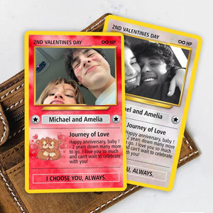 Custom Photo Card, Couples Photo Card, Gift for Him, Anniversary Gift, Couple Photo Wallet Insert, Couples Gift, Wedding Gift