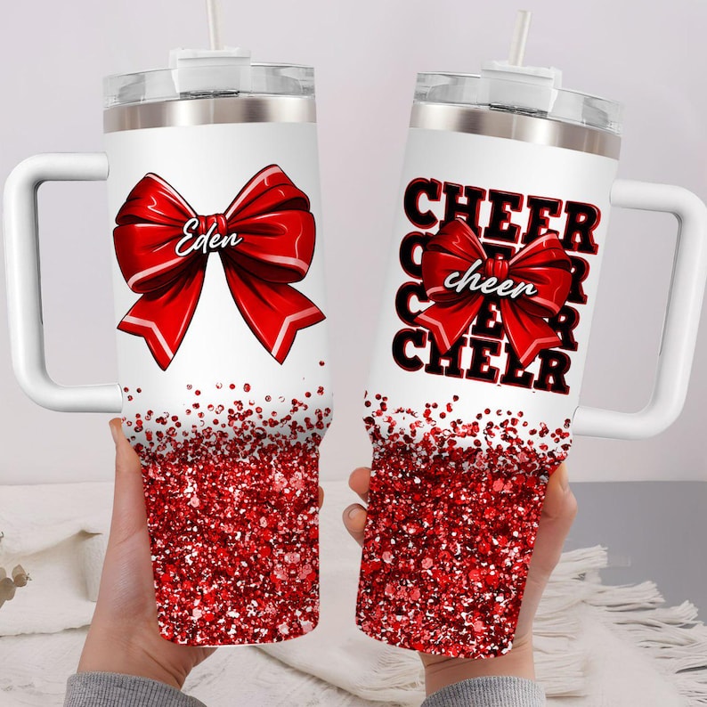 Personalized Cheerleader 40 Oz Tumbler, Cheerleading Team Gifts, Girls Cheerleading, Cheerleader Gifts, Gift for Cheerleader