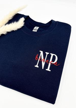 Embroidered Nurse Practitioner Sweatshirt: NP Pullover, New Nurse Gift
