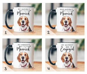 Custom Engagement Pet Mug, Engagement Pet Gift, Gifts for bride to be, Bachelorette Gift,Bridal Shower Gift, Engaged Mug, Newly Engaged Gift