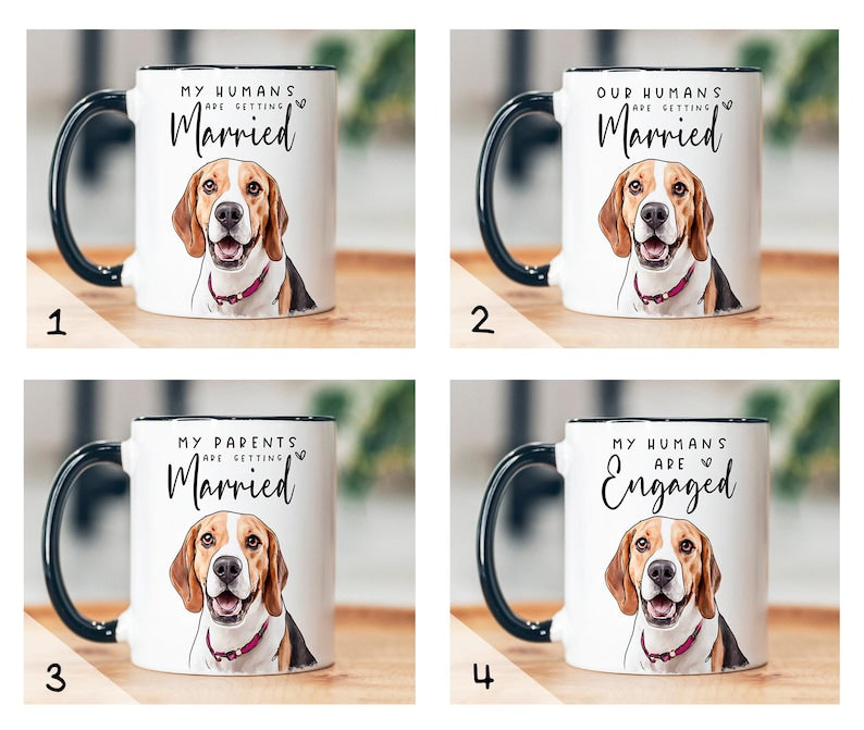 Custom Engagement Pet Mug, Engagement Pet Gift, Gifts for bride to be, Bachelorette Gift,Bridal Shower Gift, Engaged Mug, Newly Engaged Gift
