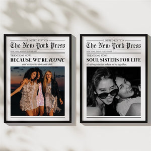 Because It's Iconic Newspaper Print, Custom Newspaper Print, Personalized Friend Gift, Gift for Best Friend, Custom Print, Bestie Gift