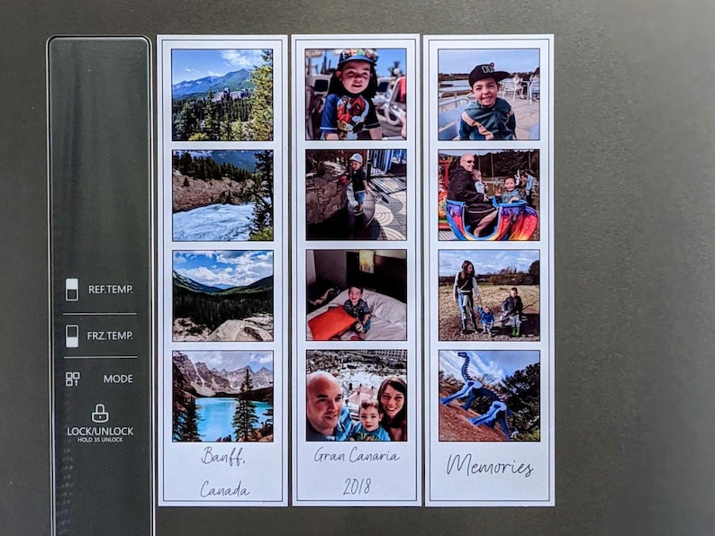 Photo Fridge Magnet, Personalised Magnet, Custom Magnetic Bookmark, Photo Booth Strip Gift for Best Friend Birthday, Fathers Day Gift