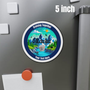 Personalized Alaska Cruising Together Magnet, Alaskan Cruise Door Magnet, Alaska Cruise Magnets, Family Cruise Gift, Cruise Door Decorations