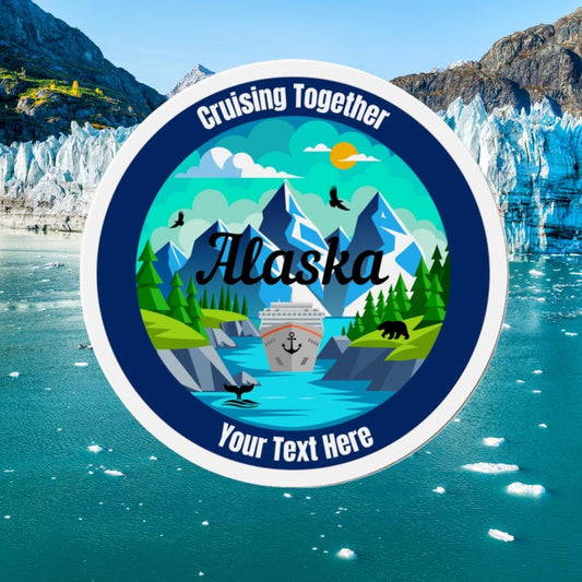 Personalized Alaska Cruising Together Magnet, Alaskan Cruise Door Magnet, Alaska Cruise Magnets, Family Cruise Gift, Cruise Door Decorations