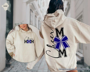 Cheer Mom Sweatshirt, Custom Coquette Cheer Mom Hoodie, Cheerleader Mom Sweatshirt, Cheerleading Mom, Cheerleader Gift, Coquette Cheer Sweat