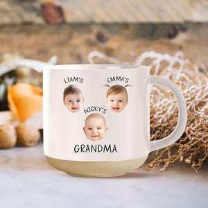 Custom Baby Face Mug 1st Fathers Day, Baby Face Photo Dad Pottery Mug, Custom Kids Photo Mothers Day Mug,Personalized Mug For Twin's Dad