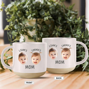 Custom Baby Face Mug 1st Fathers Day, Baby Face Photo Dad Pottery Mug, Custom Kids Photo Mothers Day Mug,Personalized Mug For Twin's Dad