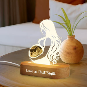 Custom Baby Photo Night Light, Personalized Baby Ultrasound LED Light, Pregnancy Announcement Bed Lamp, Mother's Day Gift, Ultrasound Gifts