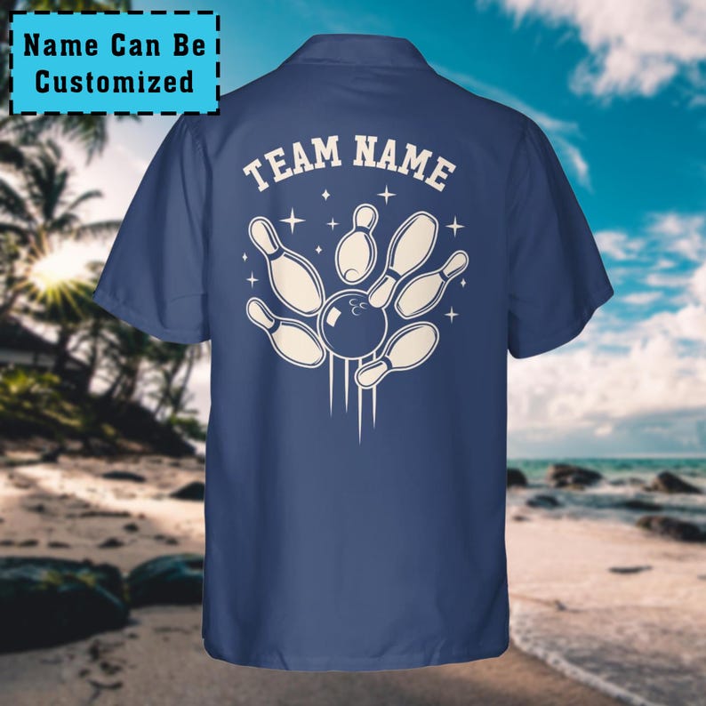 Custom Retro Bowling Shirts for Men Vintage Short Sleeve Button Down Casual Shirts Bowling Team Lover Bowling Hawaiian Shirts Bowler Gifts