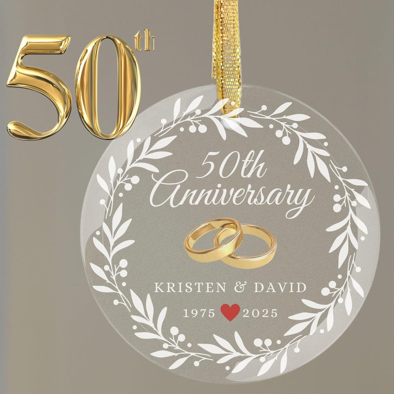 Personalized 50th Wedding Anniversary Gift Ornament