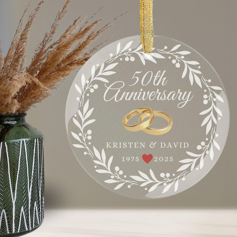 Personalized 50th Wedding Anniversary Gift Ornament