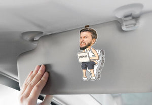 Custom Photo Car Visor Clip, Husband Meme Gifts, Valentines Day Gifts for Boyfriend, Gifts for Him, Personalized Car Visor Clip, Drive Safe