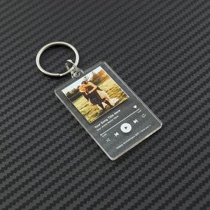 Song Keychain Personalised Album Style Keyring Music Boyfriend Girlfriend Valentines Music Love Birthday Wedding Christmas