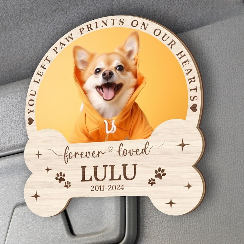 Personalized Dog Memorial Car Visor Clip, Dog Loss Memorial Car Visor Clip, Pet Sympathy Gift, Pet Loss Keepsake, Gift for Dog Lovers