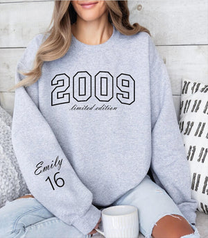 Custom Sweet 16 Birthday Sweaters, Sixteen Hoodie for Girl,16th Birthday Gift for Daughter, Sweet Sixteen Gift,Personalized 16 Bday Sweater