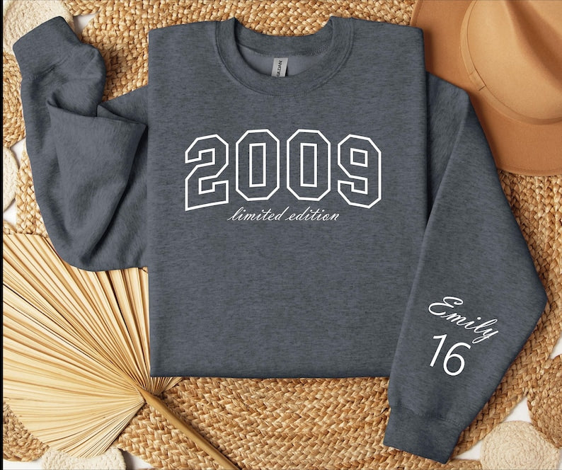 Custom Sweet 16 Birthday Sweaters, Sixteen Hoodie for Girl,16th Birthday Gift for Daughter, Sweet Sixteen Gift,Personalized 16 Bday Sweater