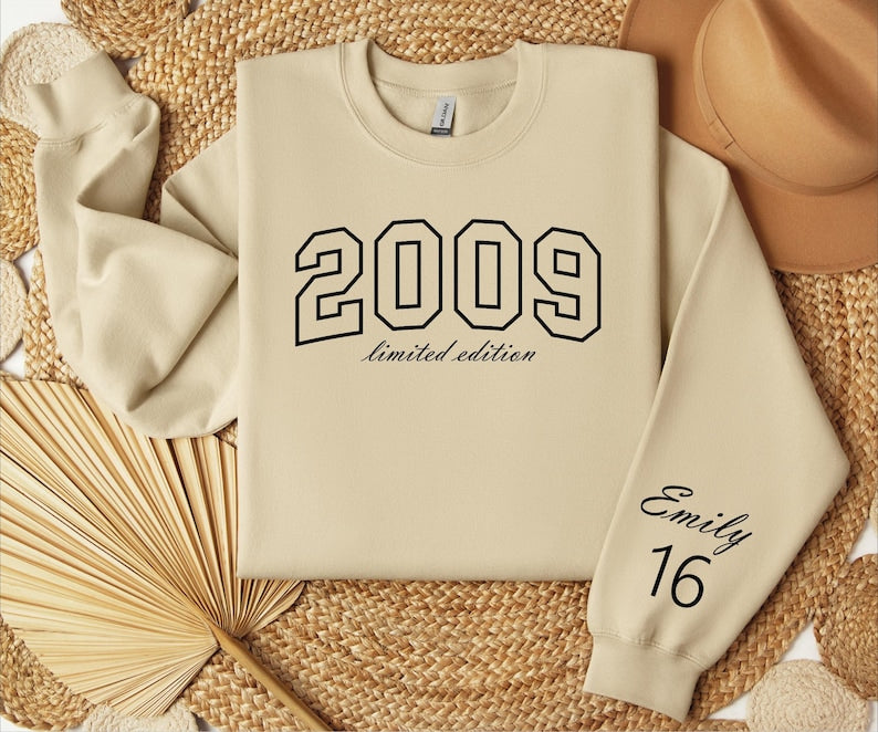 Custom Sweet 16 Birthday Sweaters, Sixteen Hoodie for Girl,16th Birthday Gift for Daughter, Sweet Sixteen Gift,Personalized 16 Bday Sweater