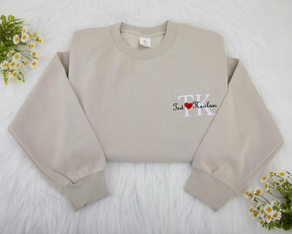 Personalized Embroidered Couple Sweatshirt for Boyfriend,Custom Embroidered Couple Hoodie with Name,Anniversaries Gifts,Valentines Day Gifts il_794xN.6661872712_shat.jpg