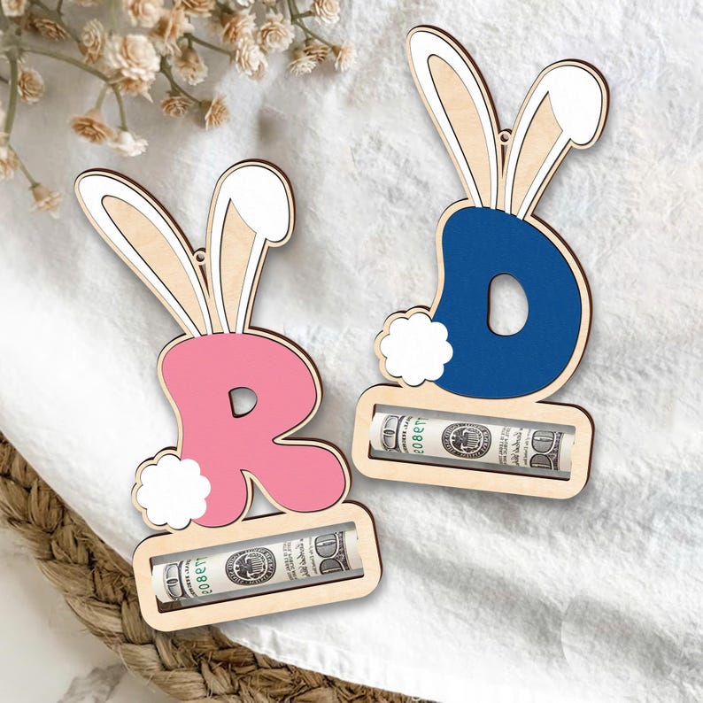 2026 Easter Gifts, Personalized Easter Bunny Money Holder, Lucky Money Gift Kids Name