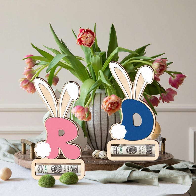 2026 Easter Gifts, Personalized Easter Bunny Money Holder, Lucky Money Gift Kids Name