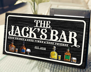 Personalized Wooden Bar Sign, Custom Wood Sign, Personalized Wood Sign, Man Cave, Pub, Bar Decor, Home Bar Decor, Basement Bar, Wall Decor