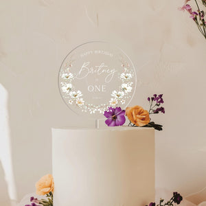 Custom Name Acrylic Birthday Cake Topper, 1st Birthday Cake Topper, 1st Birthday Cake Decor, First Birthday Cake Topper Acrylic